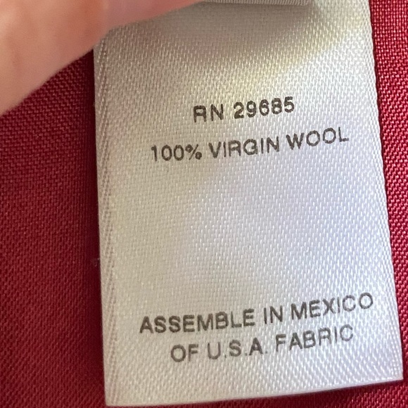 VTG red 14 Pendleton wool blazer buttons virgin - Picture 7 of 11
